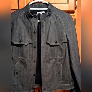 Gorgeous Ladies Bill Blass New York Lined Jacket Black Onyx Fashion Snaps 6